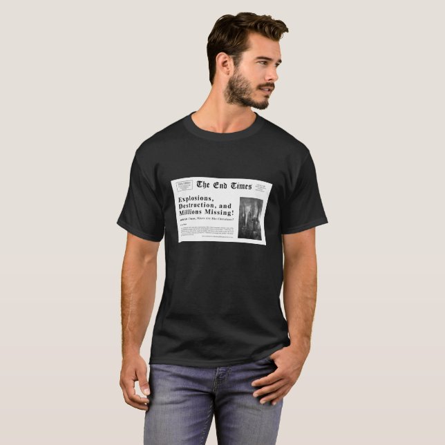 Kristen T-tröja, 1 Thessalonians 4:16 - 18 T-shirt (Hel framsida)
