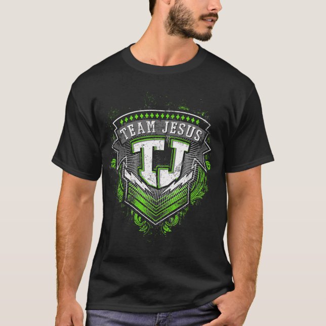 Kristen T-tröja: Lag Jesus 2 Tee Shirt (Framsida)