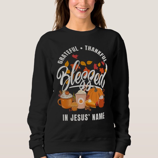 Kristen TACKSAM TACK FÖRBANNAD Thanksgiving T Shirt (Framsida)