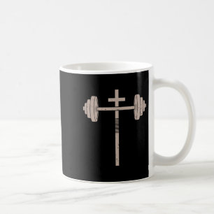 Kristen träning Hantel kors Stång Gym Jesus Kaffemugg