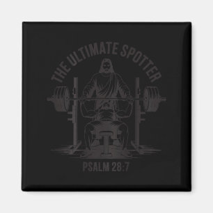 Kristen träningsgym Jesus spotteren psalm 28 7 Magnet