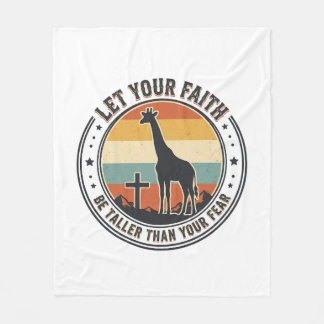Kristen tro Giraff Inspirerande Retro Solnedgång Fleecefilt
