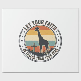 Kristen tro Giraff Inspirerande Retro Solnedgång Presentpapper