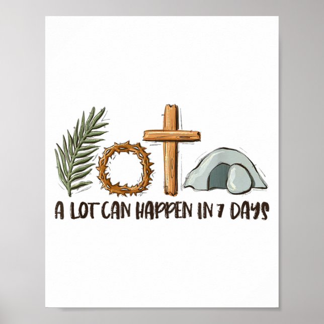 Kristen tro God påskdag Mycket kan hända  Poster (Framsidan)