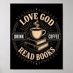 Kristen tro Jesus Böcker Kaffe Troende Poster
