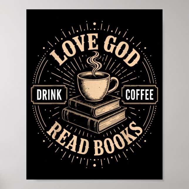 Kristen tro Jesus Böcker Kaffe Troende Poster (Framsidan)