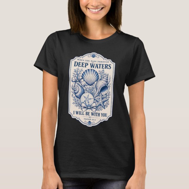 Kristen tro kustnära religiös bibelvers t shirt (Framsida)