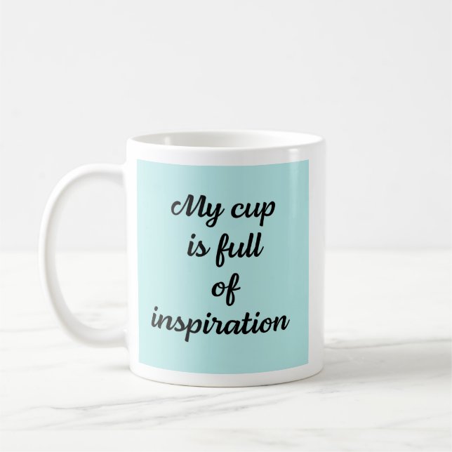 Kristen tro Min kopp är full av inspiration Mugg  (Vänster)