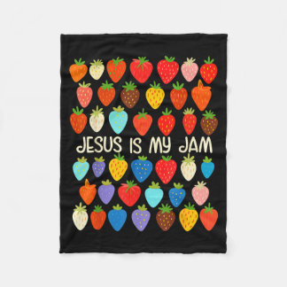 Kristen tro religiös jordgubbe Jesus det är Fleecefilt