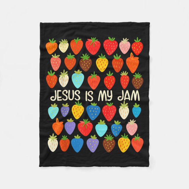 Kristen tro religiös jordgubbe Jesus det är Fleecefilt (Framsidan)