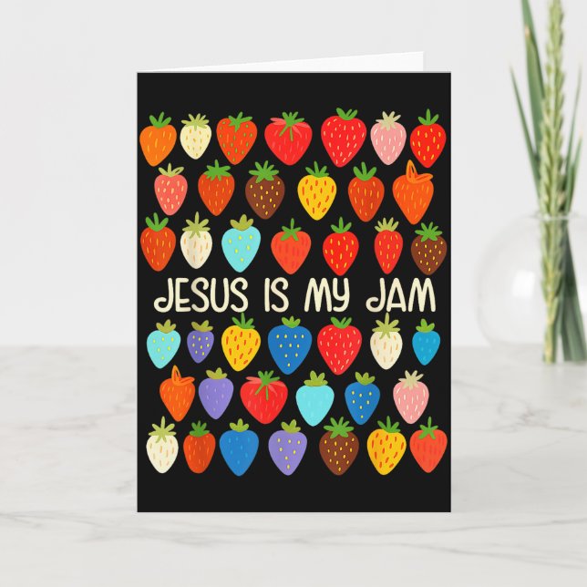 Kristen tro religiös jordgubbe Jesus det är Kort (Framsida)