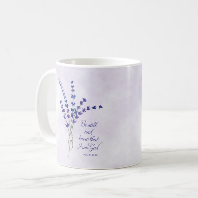 Kristen uppmuntran Lavendel med Skrift  Kaffemugg (Framsida vänster)