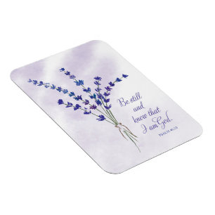 Kristen uppmuntran Lavendel med Skrift  Magnet