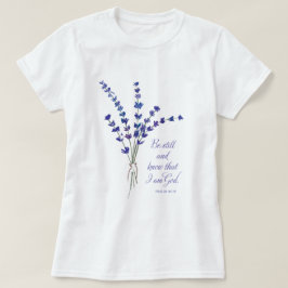 Kristen uppmuntran Lavendel med skrift T Shirt
