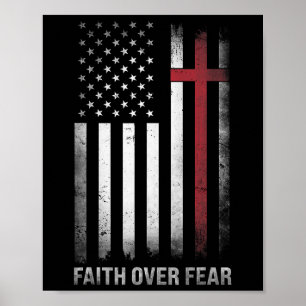 Kristen Us Usa Flagga Amerikansk Kristus Tro Över Poster