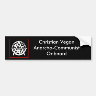 Kristen VeganAnarcho-Kommunist ombord Bildekal