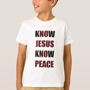 Kristen vet att Jesus vet fred T-shirt