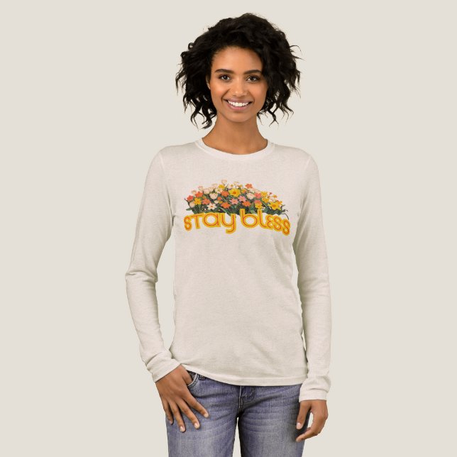 Kristen vintageblomma estetisk grafik t shirt (Hel framsida)