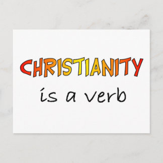 Kristendomen är ett verb vykort