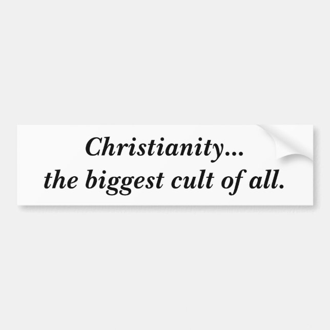Kristendomen… den största kulten av alla bildekal (Framsidan)