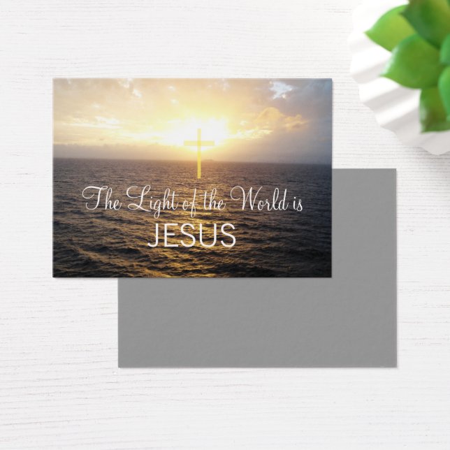 Kristendomen Jesus Kristus sprider Ord Visitkort (Skivbord)