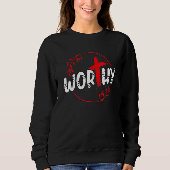 Kristendomen Värdig Kors Kristet T Shirt (Framsida)