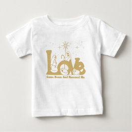 Kristenfamiljens julkreativitet Scen Guld T Shirt