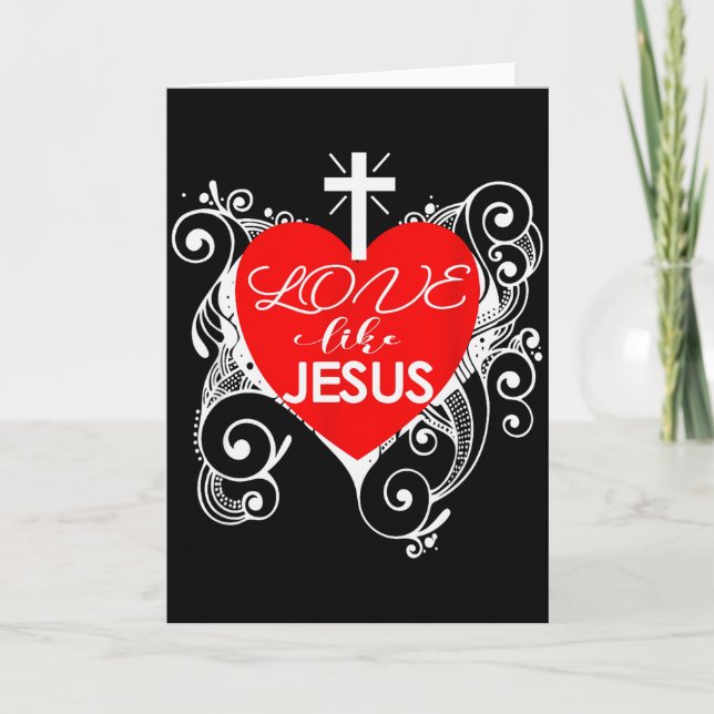 Kristet Alla hjärtans dag - kärlek som Jesus Trend Kort (Framsida)