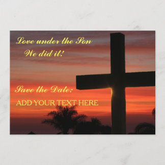 Kristet bröllopsbesked om att spara datum inbjudningar