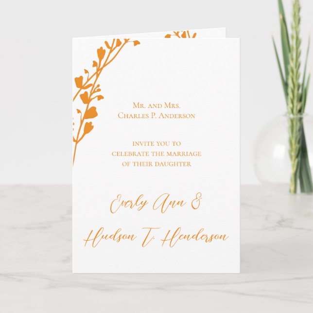 Kristet bröllopsinbjudande Ändra kortfärg Inbjudan (Framsida)