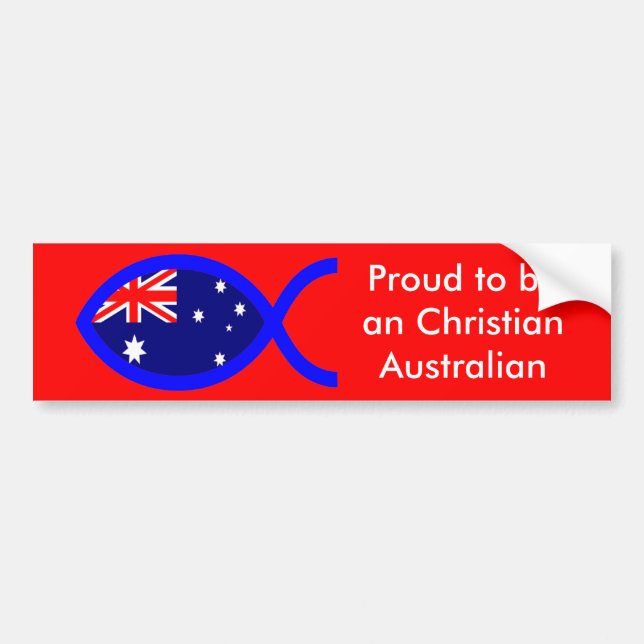 Kristet fisksymbol för australiensisk flagga bildekal (Framsidan)