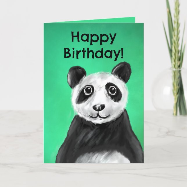 Kristet födelsedags kort (panda) (Framsida)