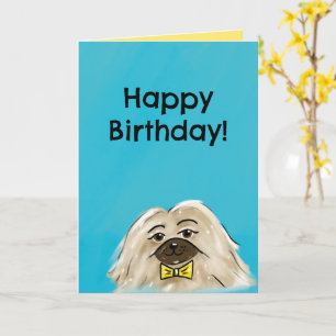 Kristet födelsedags kort (Pekingese)