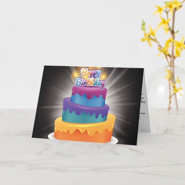 Kristet födelsedagskort kort (Gul blomma)