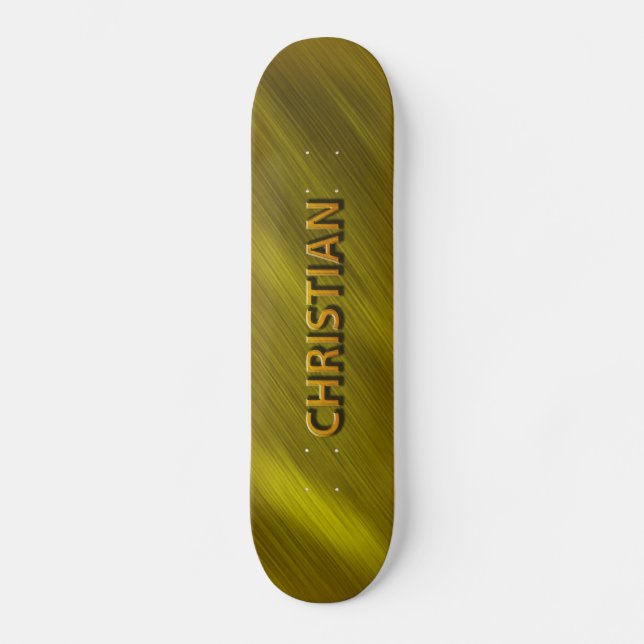 kristet guld- beställnings- skateboarddäck skateboard bräda 20 cm (Framsida)