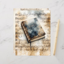 Kristet heligt Bibeln Vintage Scrapbookpapper