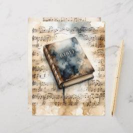 Kristet heligt Bibeln Vintage Scrapbookpapper