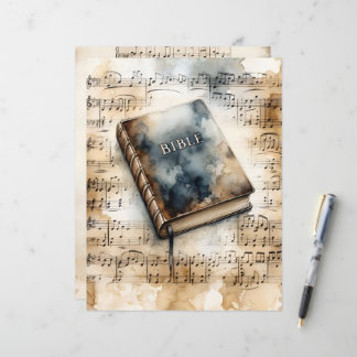 Kristet heligt Bibeln Vintage Scrapbookpapper