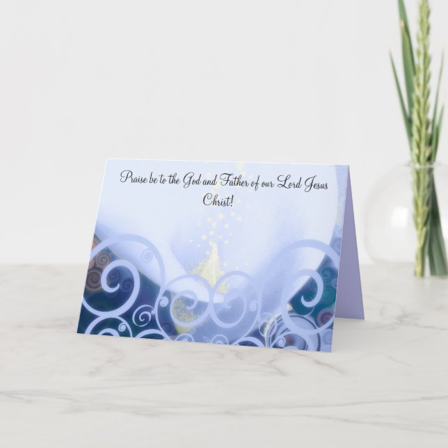 Kristet hopp för påskkort i hans uppståndelse helgkort (Framsida)