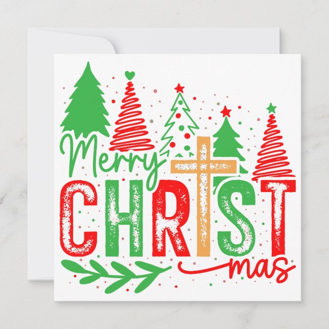 Kristet julhälsningskort kort (Framsida)