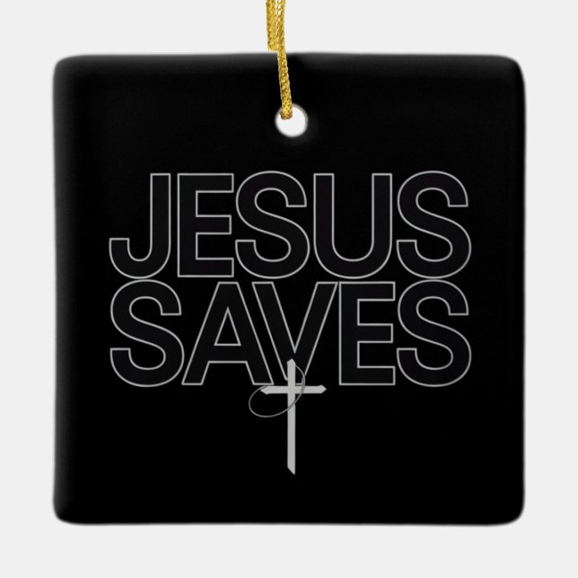Kristet Julpresent Jesus Tro Bibelvers Julgransprydnad Keramik (Framsida)