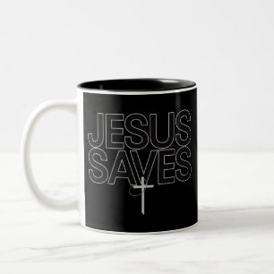 Kristet Julpresent Jesus Tro Bibelvers Två-Tonad Mugg