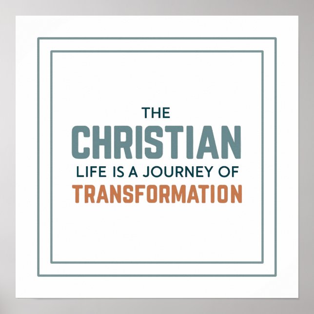 Kristet liv som en transformationsresa Ren Poster (Framsidan)