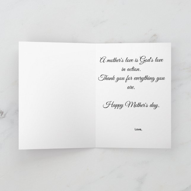 Kristet mors dag-present för mamma troende mamma kort (Inuti)