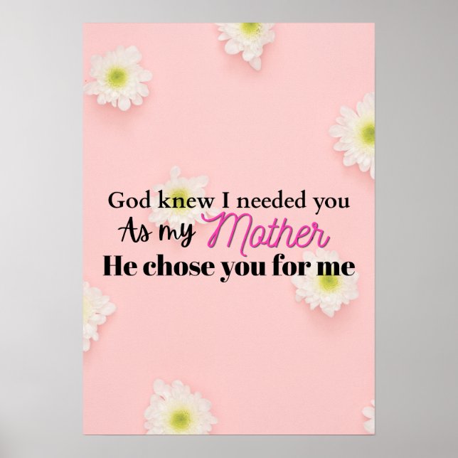 Kristet mors dag-present för mamma troende mamma poster (Framsidan)