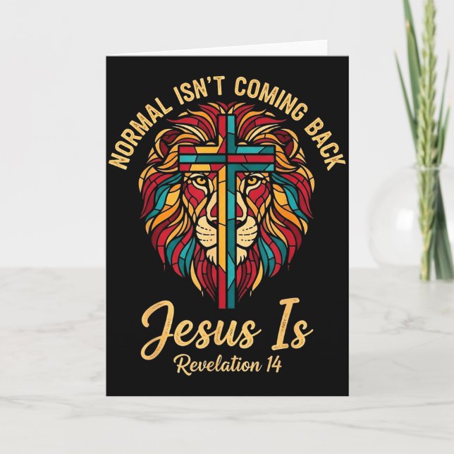 Kristet mosaik Normal kommer inte tillbaka Jesus ä Kort (Framsida)