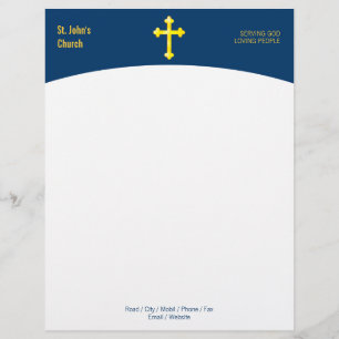 Kristet religiösakorsymbol brevhuvud