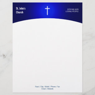 Kristet religiösakorsymbol brevhuvud