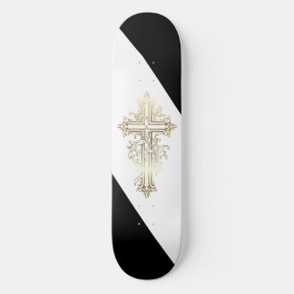 Kristet skateboard guld kors