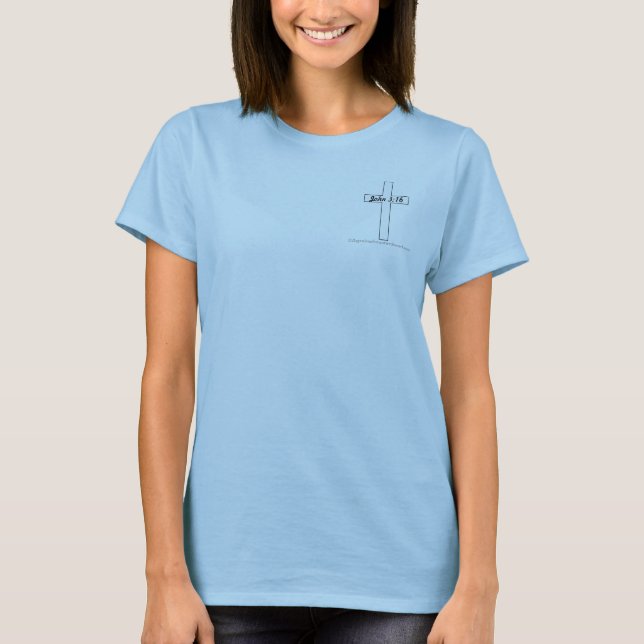 Kristet symbol Kors Tee Shirt (Framsida)